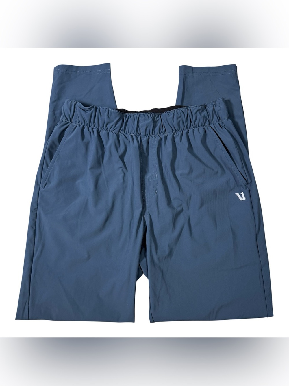 Vuori Fleet Joggers Mens Medium Indigo Blue Performance Gym Training Casual V429